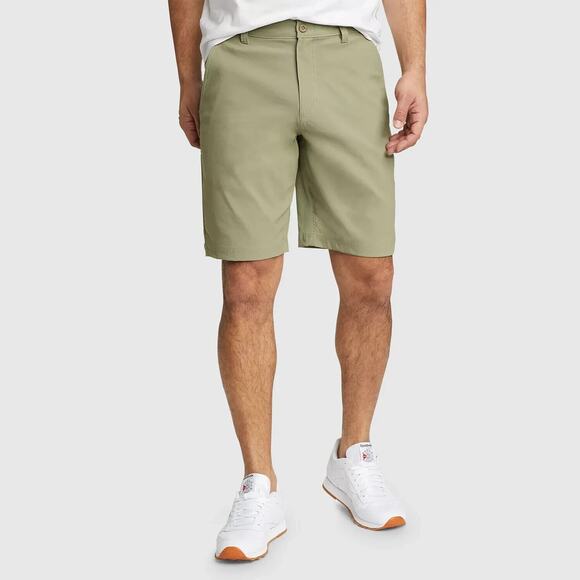 NWT Eddie Bauer Horizon Guide 10" Chino Shorts Stretch Eucalyptus Green Men's 42 - Picture 1 of 11